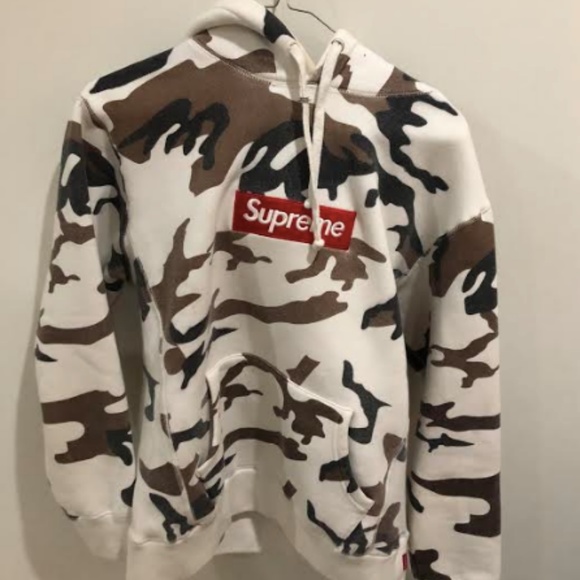 Supreme Sweaters Camo Red Box Logo Supreme Hoodie Poshmark